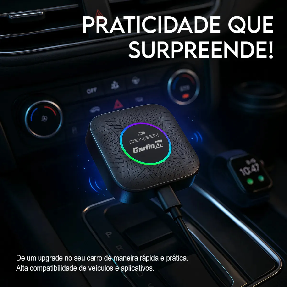 Carlinkit Streaming Box 8gb + 128gb Carplay Android Auto Sem Fio Adaptador Wireless Car Play - Imagem 2